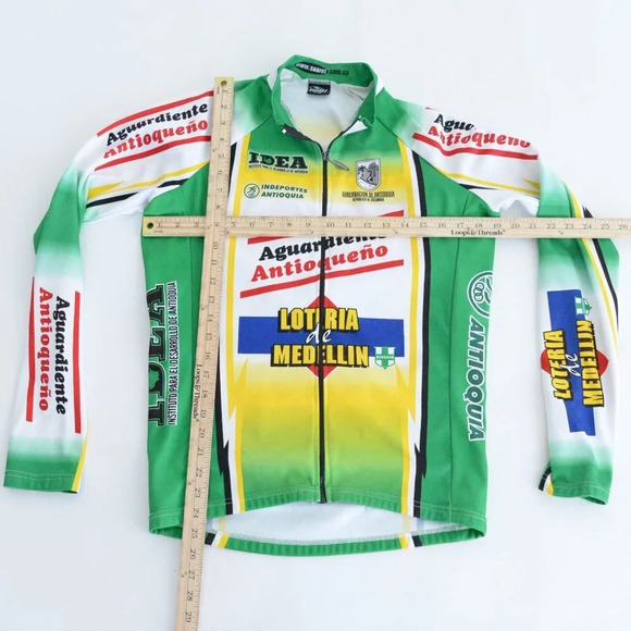 Suarez Biking Long Sleeve W/  Bottle Compartments Compression Zip Up Shirt M - Picture 3 of 13